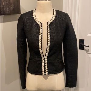 NWT Zara black vegan leather jacket Size Small